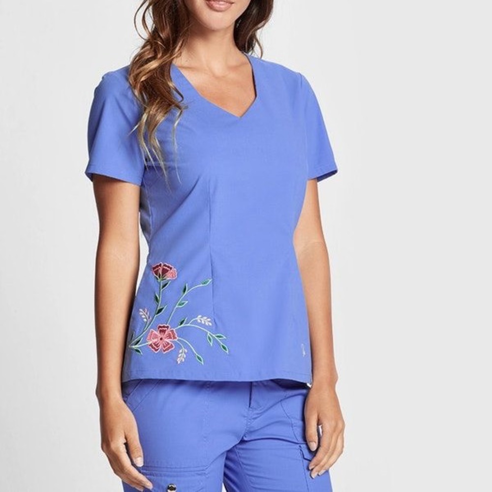 Rare Jaanuu Embroidered Scrub Set